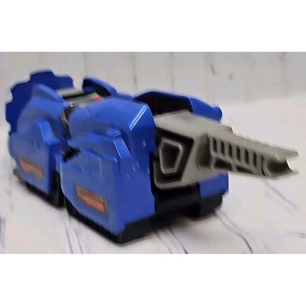 1991 MMPR Power Rangers Triceratops ZORD Blue with NO HORNS or TAIL GUN For Part